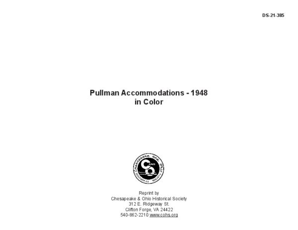 DS-21-385 Pullman Accomodations - 1948 in Color
