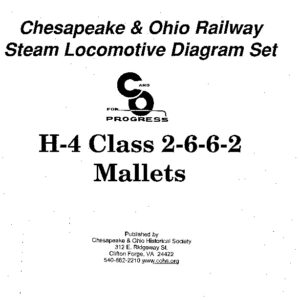 DS-7-026 C&O Steam Locomotive Diagrams - H-4 Class 2-6-6-2 Mallets