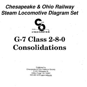 DS-7-030 C&O Steam Locomotive Diagrams - G-7 Class 2-8-0 Consolidations