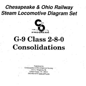 DS-7-031 C&O Steam Locomotive Diagrams - G-9 Class 2-8-0 Consolidations