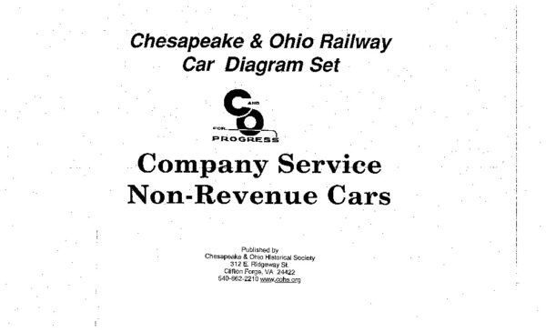DS-7-035 C&O Company Service Non-Revenue Cars