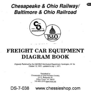 DS-7-038 C&O/B&O - Freight Car Equipment Diagram Book 1977