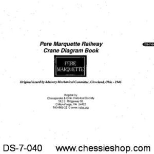 DS-7-040 Pere Marquette Locomotive Crane Diagram Book 1946