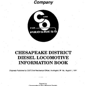 DS-7-055 Chesapeake District Diesel Locomotive Information Book
