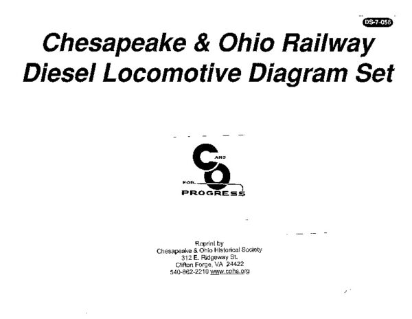 DS-7-056 C&O Diesel Locomotive Diagram Set