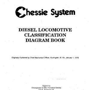 DS-7-057 Chessie System Diesel Locomotive Classification Diagram Book