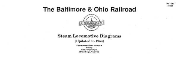 DS-7-063 B&O Steam Locomotives as of 1954