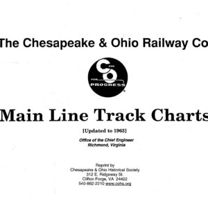 DS-8-069 C&O Track Charts - Main Lines updated to 1963