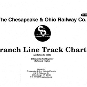 DS-8-070 C&O Track Charts - Branch Lines Updated to 1963