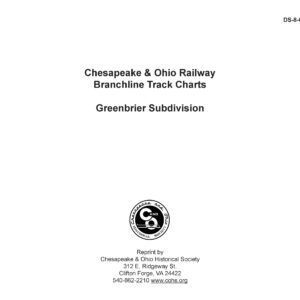DS-8-082 Branchline Track Charts - Greenbrier Subdivision