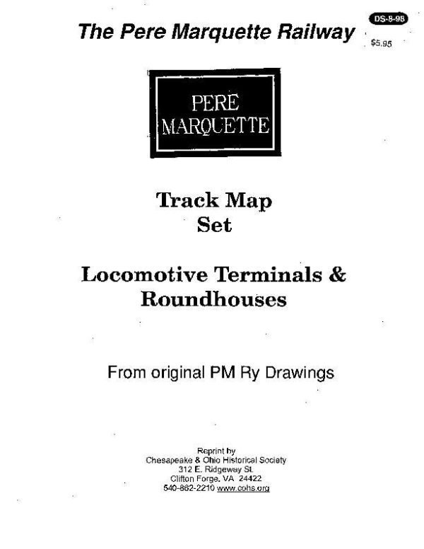 DS-8-098 Pere Marquette Track Map Set - Locomotive Terminals & Roundhouses