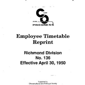 DS-8-125 Employee Timetable - Richmond No. 136 (Apr. 1950)