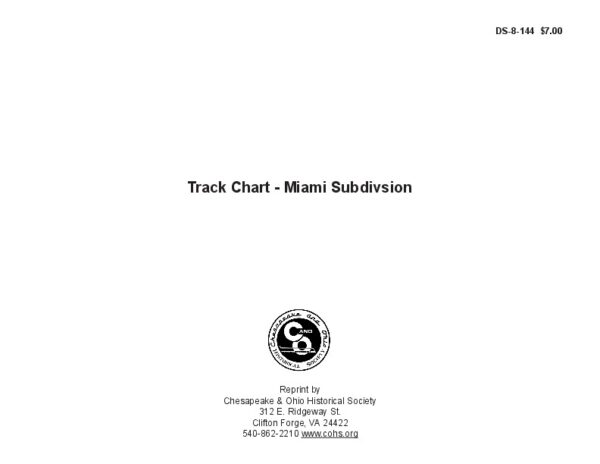 DS-8-144 Track Chart - Miami Subdivision