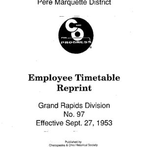 DS-8-147 Employee Timetable, Grand Rapids, No. 97 (Sept. 1953)