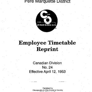 DS-8-148 Employee Timetable, Canadian Division, No. 24 (Apr. 1953)