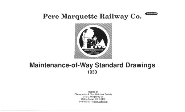 DS-9-180 Pere Marquette Maintenance of Way Standard 1930