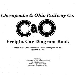 DS-9-182 C&O Freight Car Diagram Book, Updated 1938