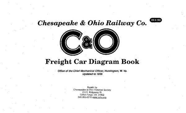 DS-9-182 C&O Freight Car Diagram Book, Updated 1938