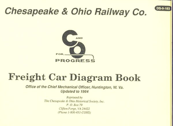 DS-9-183 C&O Freight Car Diagram Book - Updated 1964