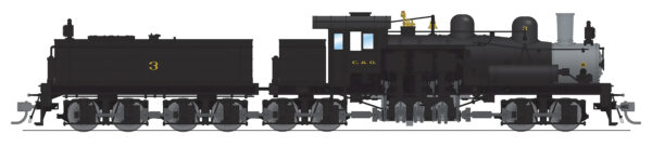 MD-25-986 “PRE-ORDER” Class D 4-truck Shay Locomotive, C&O #3, In-Service Paint, No-Sound / DCC-Ready, HO