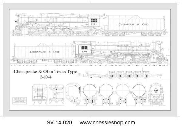 SV-14-020 Mechanical T-1 Locomotive Drawing