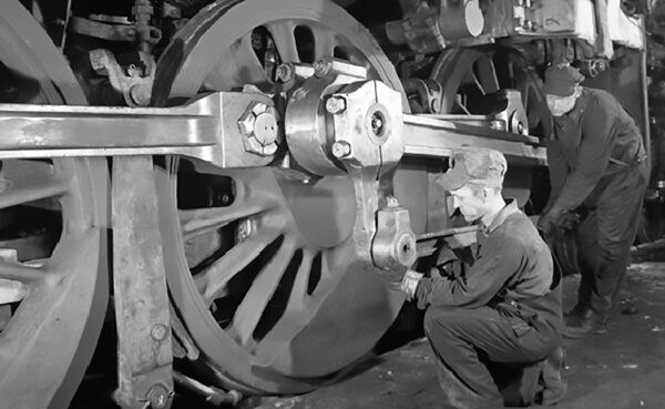 SV-15-028 - 44 Machinists at Huntington Shop, C&O Iconic Photo