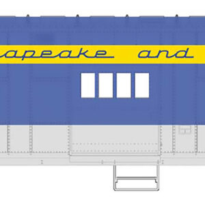 MD-25-996 “PRE-ORDER” C&O-Style Express Boxcar Troop Sleeper Conversion - Ready to Run -- Chesapeake & Ohio (Tri-Color) #377