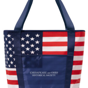 AC-25-356 Chesapeake & Ohio Historical Society-American Flag Tote Bag