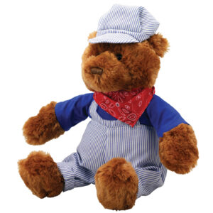 TY-25-370 Train Engineer Bear, 18"