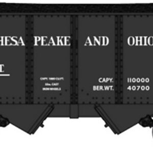 “PRE-ORDER” Hopper, Chesapeake & Ohio USRA 2 Bay, 30'6", N Scale