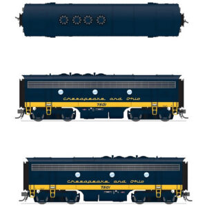 “PRE-ORDER” MD-26-911 EMD F7A, C&O 7003, Blue w/ Yellow Nose, HO Scale