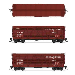 “PRE-ORDER” MD-26-924 40' Wood Stock Car, C&O 95203, Cattle Sounds,  HO Scale, by Broadway Limited